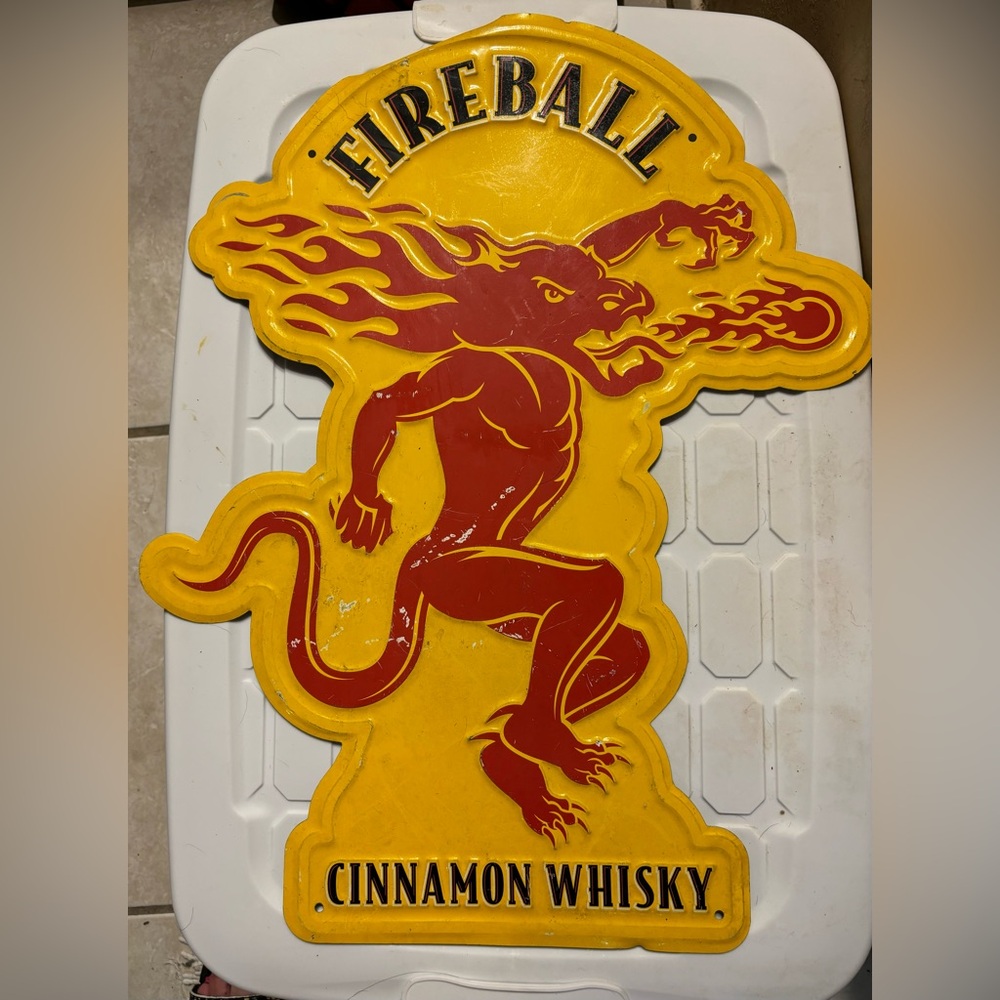 Fireball bar sugn metal
